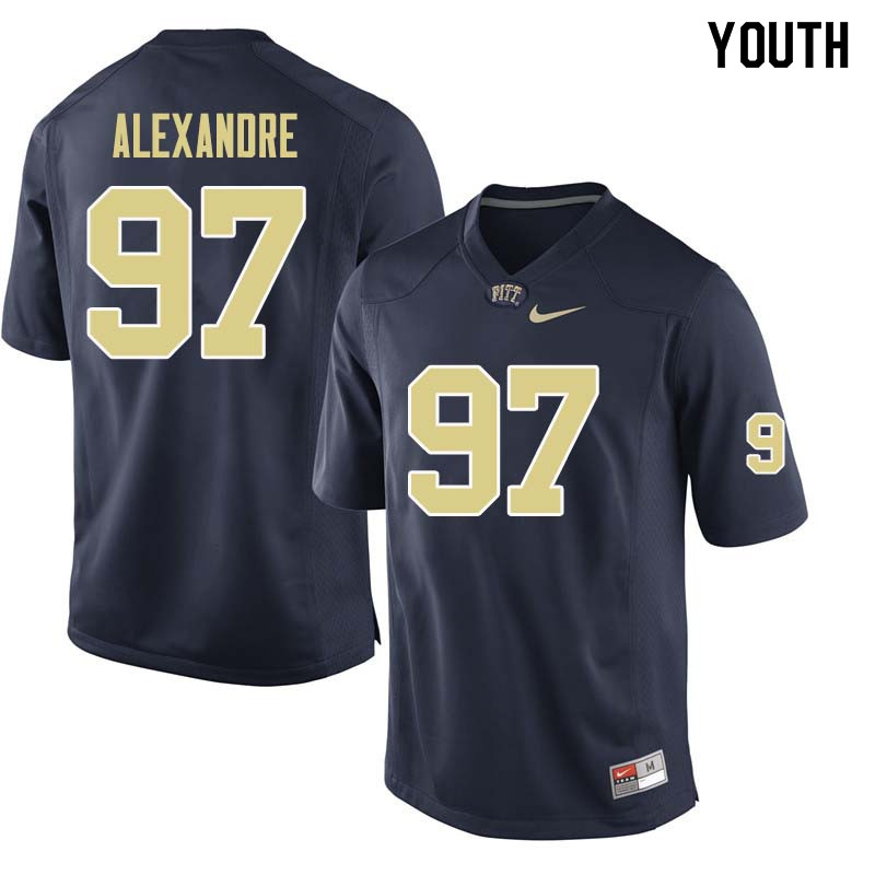 Youth #97 Deslin Alexandre Pittsburgh Panthers College Football Jerseys Sale-Navy